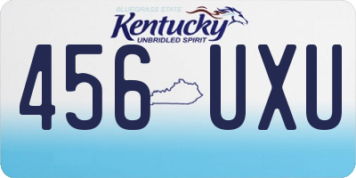 KY license plate 456UXU
