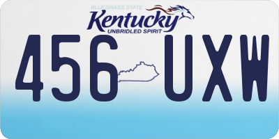 KY license plate 456UXW