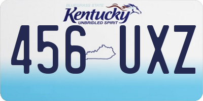 KY license plate 456UXZ