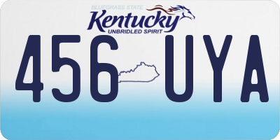 KY license plate 456UYA