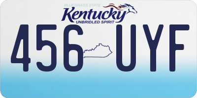 KY license plate 456UYF