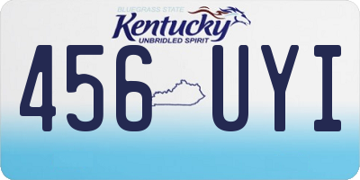 KY license plate 456UYI