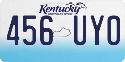 KY license plate 456UYO
