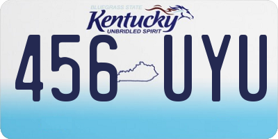 KY license plate 456UYU