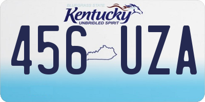 KY license plate 456UZA