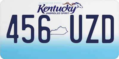 KY license plate 456UZD
