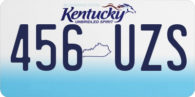 KY license plate 456UZS
