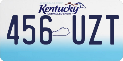 KY license plate 456UZT