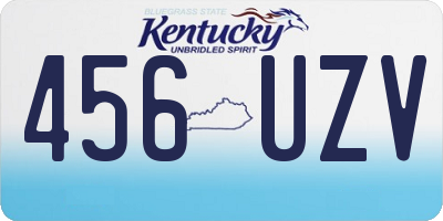 KY license plate 456UZV
