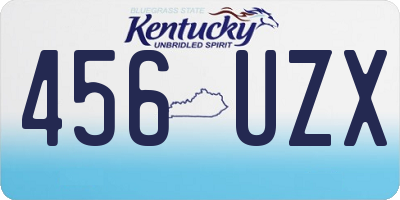 KY license plate 456UZX