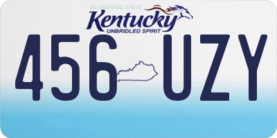 KY license plate 456UZY