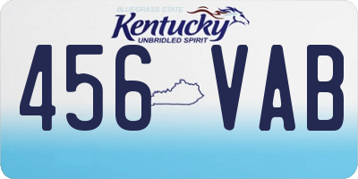 KY license plate 456VAB