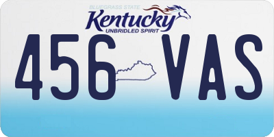 KY license plate 456VAS