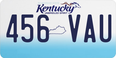 KY license plate 456VAU