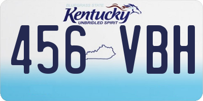 KY license plate 456VBH