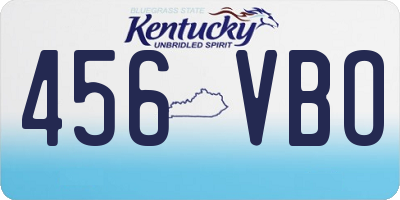 KY license plate 456VBO