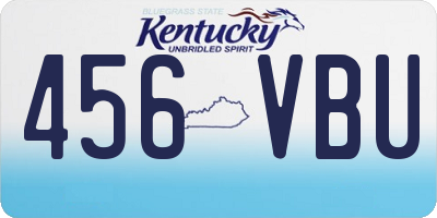 KY license plate 456VBU