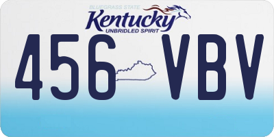 KY license plate 456VBV