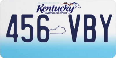 KY license plate 456VBY