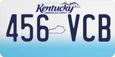 KY license plate 456VCB