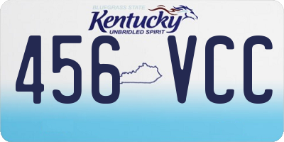 KY license plate 456VCC