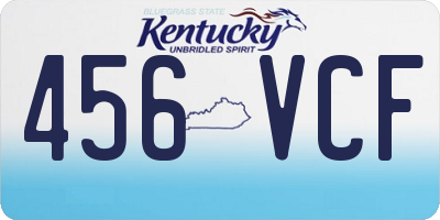 KY license plate 456VCF