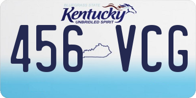KY license plate 456VCG