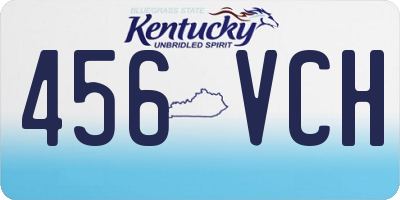 KY license plate 456VCH