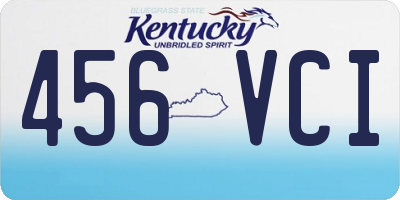 KY license plate 456VCI