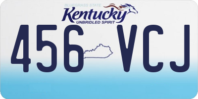 KY license plate 456VCJ