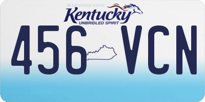 KY license plate 456VCN