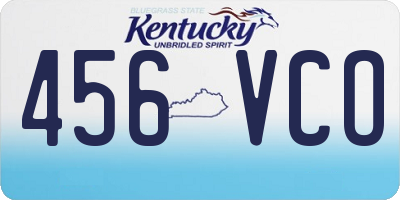 KY license plate 456VCO