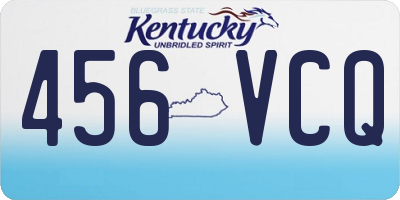 KY license plate 456VCQ
