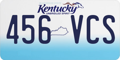 KY license plate 456VCS