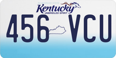 KY license plate 456VCU