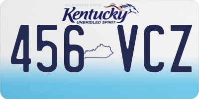 KY license plate 456VCZ