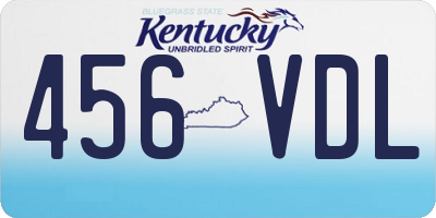 KY license plate 456VDL