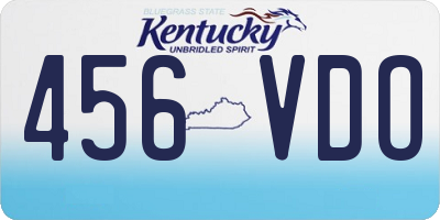 KY license plate 456VDO
