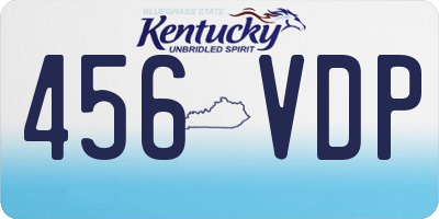 KY license plate 456VDP