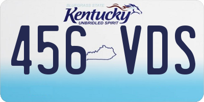 KY license plate 456VDS