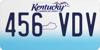 KY license plate 456VDV