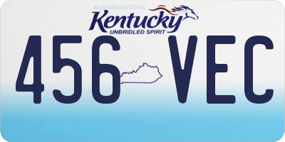 KY license plate 456VEC
