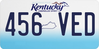 KY license plate 456VED
