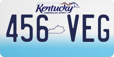 KY license plate 456VEG
