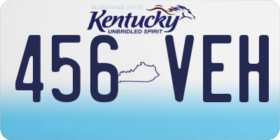 KY license plate 456VEH