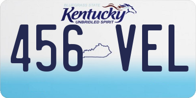 KY license plate 456VEL