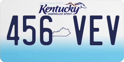KY license plate 456VEV