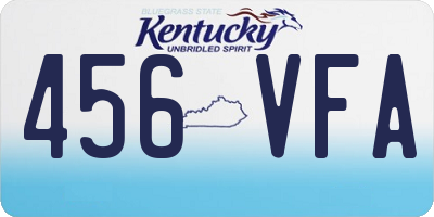 KY license plate 456VFA