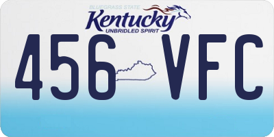 KY license plate 456VFC