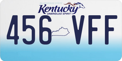 KY license plate 456VFF